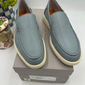 Men’s Santoni leather loafer size 7.5 US. Made in Italy.